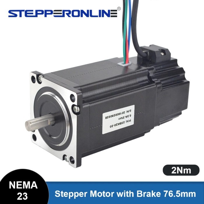 STEPPERONLINE Nema 23 Stepper Motor with Brake 2Nm 5A 2 Phase 57 Stepping Motor for CNC Engraver La