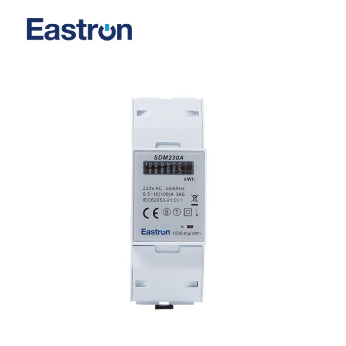 SDM230A Single Phase Energy Meter, default 220/230V, Pulse output, 2P kWh Meter,Power Meter, Watt M