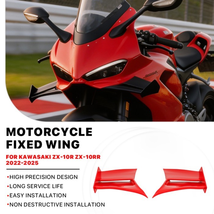 NEW For DUCATI Red Motorcycle Fairing fixed wing PANIGALE V2 V2S V2R SP 2025-2026 Side Winglets Spo