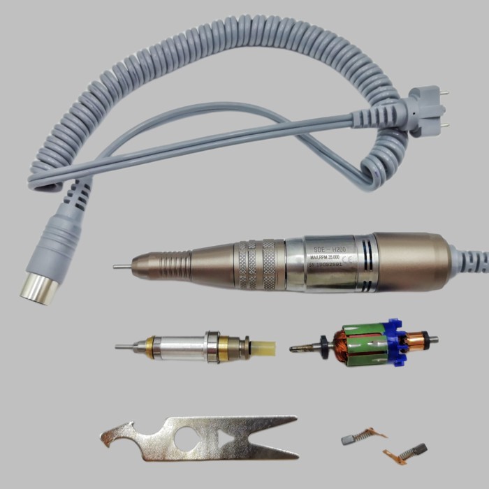 Electric nail drill handle accessories Spindle Rotor wrench  cable Carbon brush for Micromotor SDE