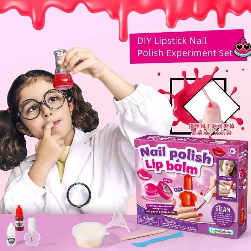 cience Experiment Handmade Nail Polish Experiment S Girl Makeup Toy Learning Toy Eduional Puzzl Toy