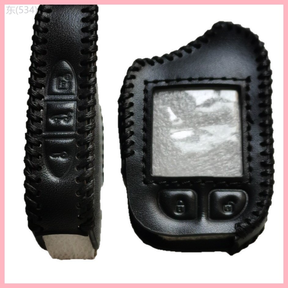 【2015-2025】 รถรีโมทกุญแจหนังแท้สำหรับ Compustar G15 2Way Remote RFX-P2WG15-SS