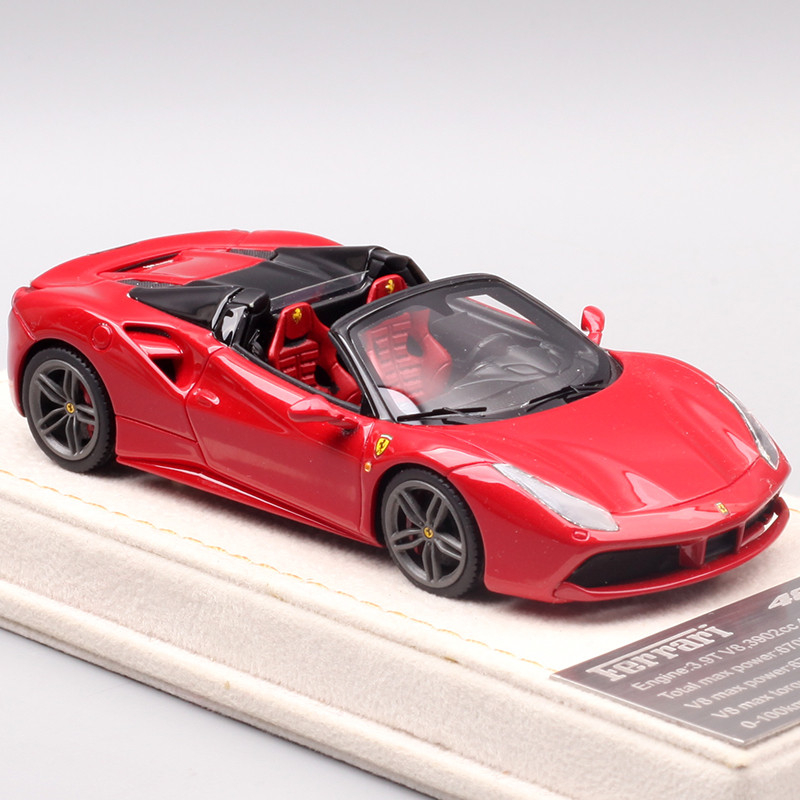 อิตาลีโรงงานเดิม 1: 43 Ferrari 488SPIDER Convertible Version Supercar เรซิ่นรถรุ่นของขวัญตกแต่ง