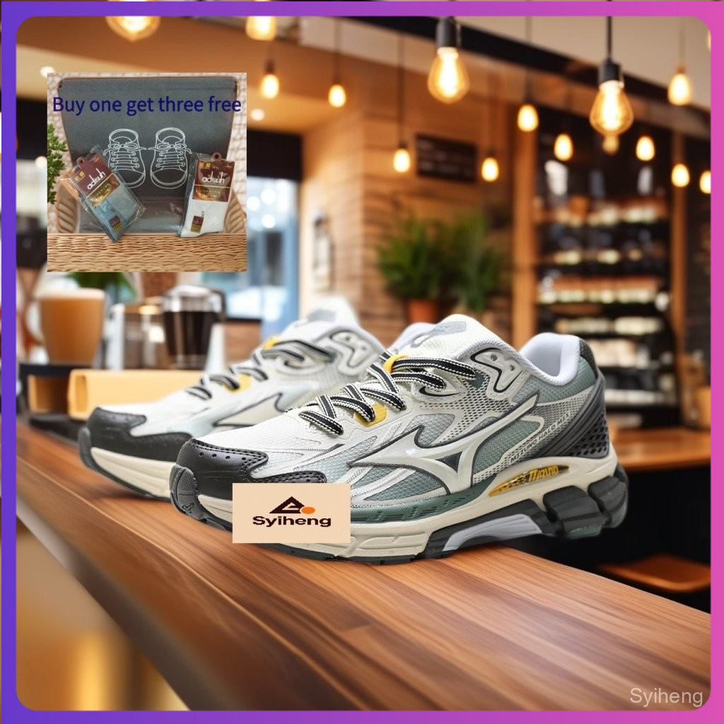 ยิงจริง❤ Chanel MIZUNO Halo Mix Retro Field Functional Sports Shoes Men Women Running Shoes 2b1