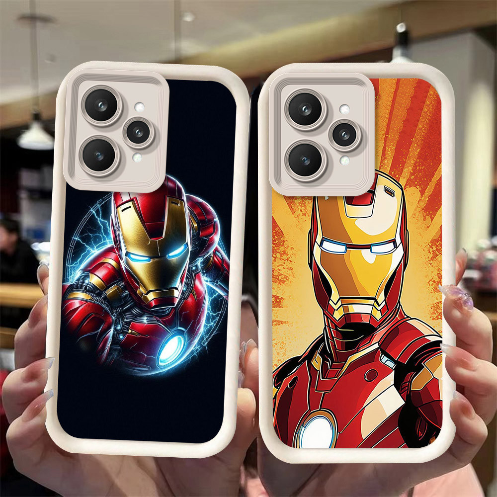 J-28 Iron Man ดำขาวชมพูเคสโทรศัพท์หรับ Realme 9i V23i C35 C31 Q5i 10 V23 5G