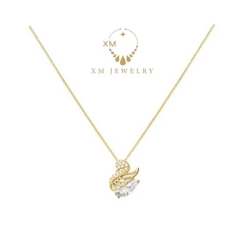 XM JEWELRY สร้อยคอเหล็กไททาเนียม สร้อยข้อมือ สร้อยข้อเท้า ชุบ 18K ดีไซน์ระยิบระยับสุดๆ ชุบซุปเปอร์สต