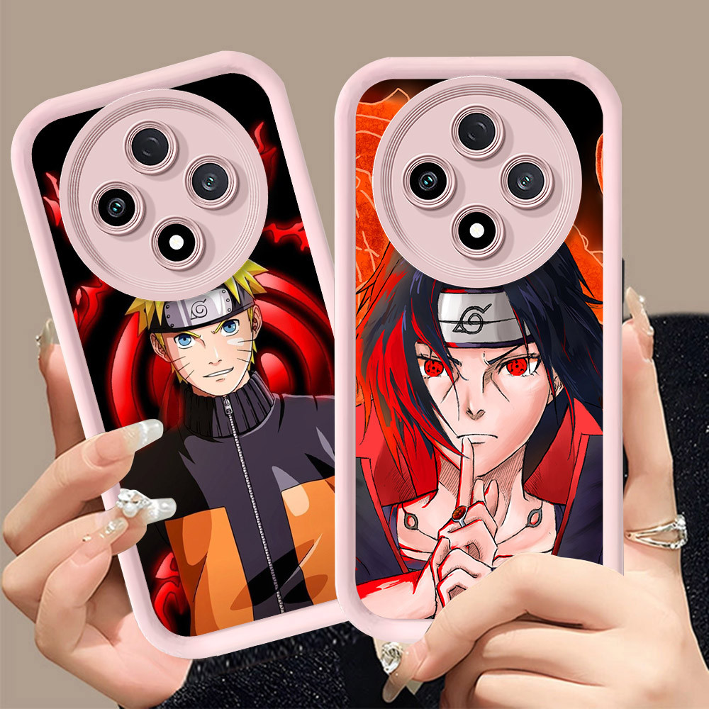 Q-26 Naruto ขาวดำเคสโทรศัพท์หรับ Xiaomi POCO C75 C61 M2 X7 ปกสีชมพู