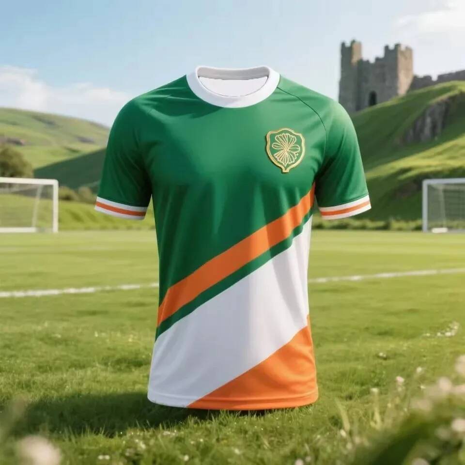 Ireland Football T-Shirts 2026 World Cup Tees โพลีเอสเตอร์ระบายอากาศ