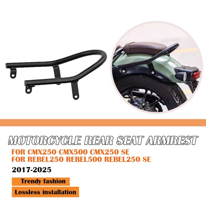 For Honda CMX250 CMX500 SE rebel250 rebel500 rebel250 SE 2017-2025 Rear Passenger Seat Grab Bar Han