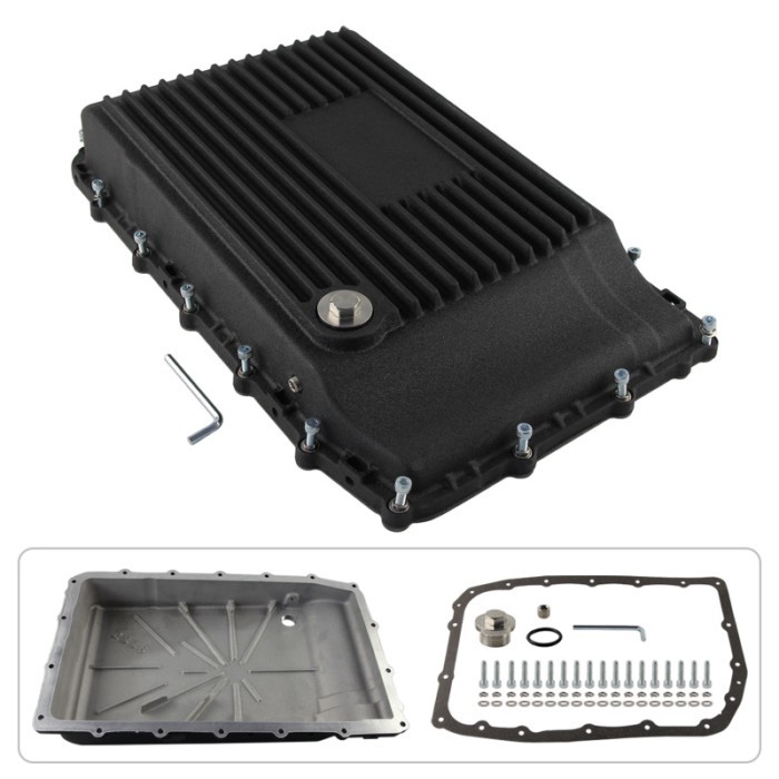Heavy Duty Transmission Oil Pan Cast Aluminum 10R80 For Ford F-150 5.0L 3.5L 2.7L 3.3L 3.0L V6 V8 2