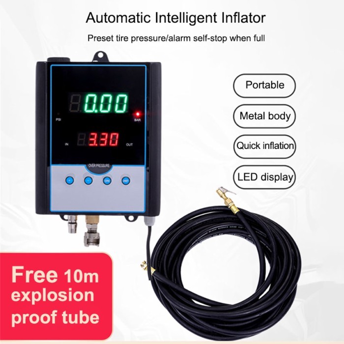 Wall-mounted Digital Tyre Pressure Gauge Automatic tyre infaltor inflation gun air gauge Automatic