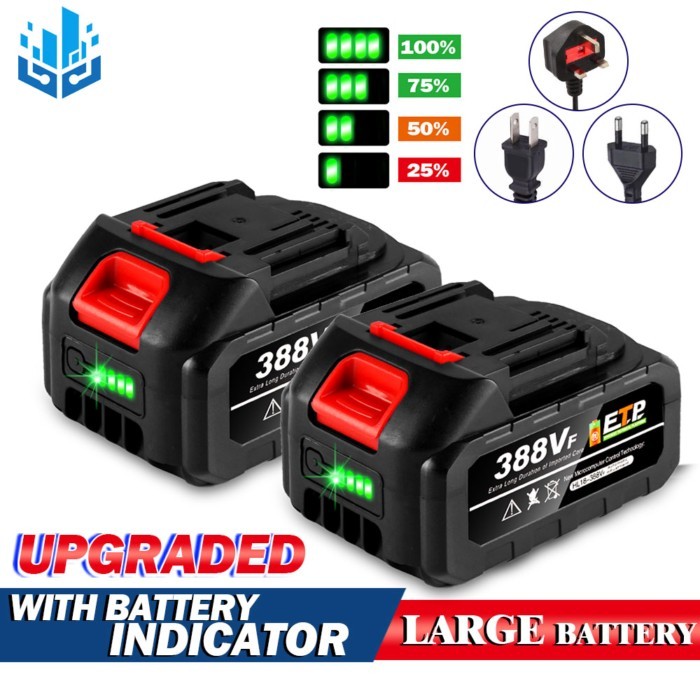 Rechargeable Battery 18V Lithium Battery for 21V 18V B series Battery With Battery Indicator Cordle