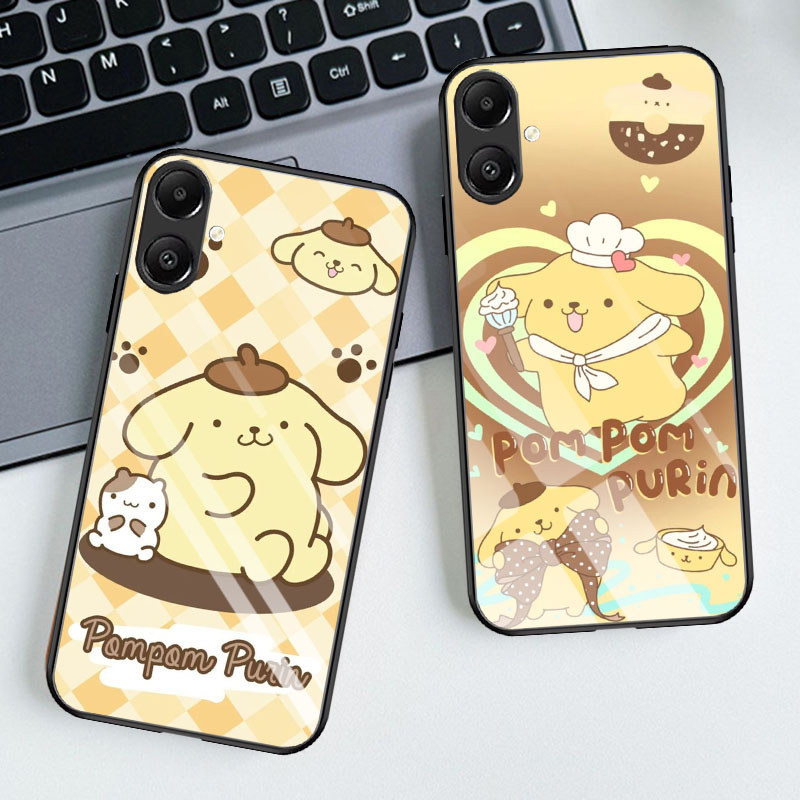 T-27 PompomPurin กระจกนิรภัยสําหรับ Samsung Core A04 M04 A03 F04 A05 A04e A06 5G กรณี