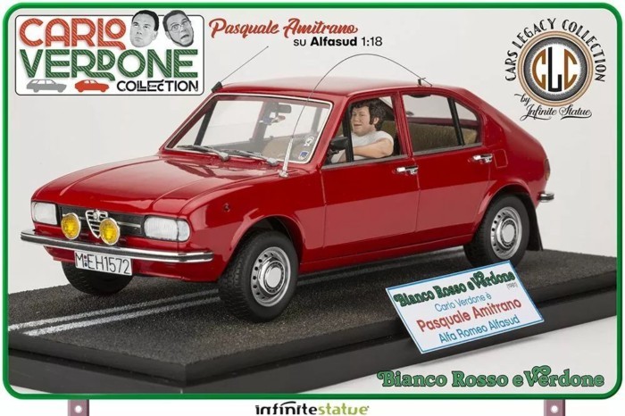 CLC 1 18 Alfa Romeo เวอร์ชั่นภาพยนตร์ โมเดลรถ Alfa Romeo Alfasud พร้อมตุ๊กตา