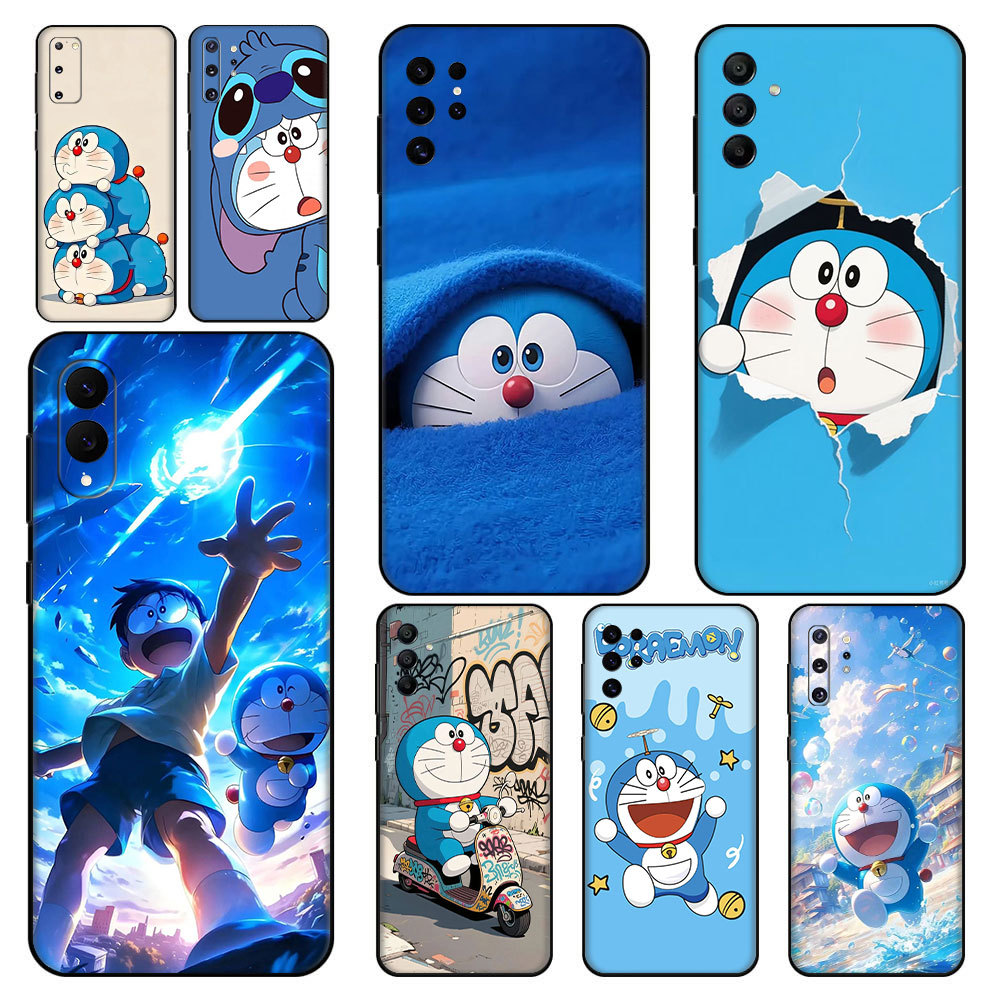 น่ารักโดราเอมอนอะนิเมะ ^ Y2 สําหรับ Samsung A54 A55 A60 A70 A71 A72 A73 F62 A05S A06 ป้องกันซิลิโคน 
