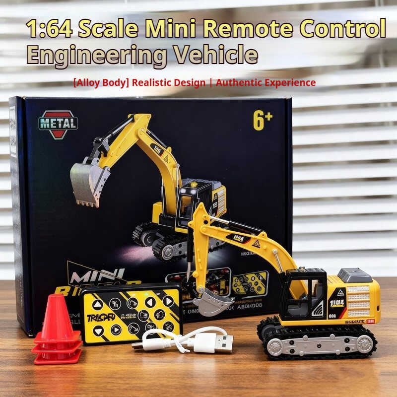 op Excavator Remote Control Mini Engineering Vehicle Series 2.4G Rc Decompression Toy Boy Excavator