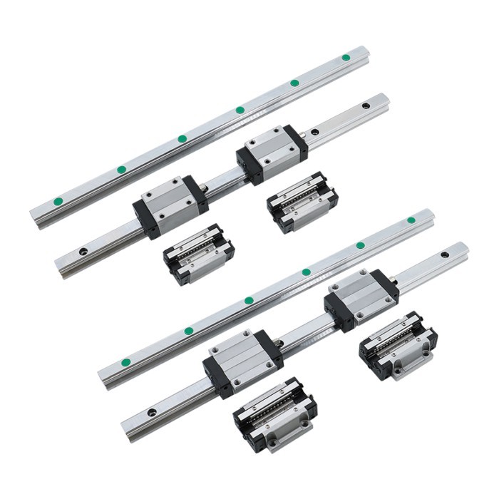 HLTNC HGR20 HGR15 Square Linear Guide Rail 4pcs HGH20CA HGW20CC HG15 Steel Flang Slider Block Carri