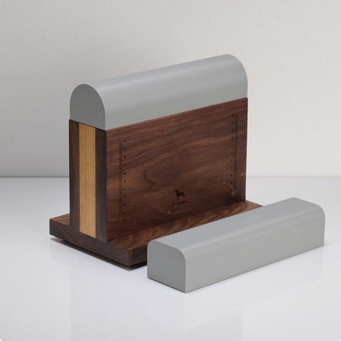 North American Black Walnut + Gray Wood + PLA bag cover-GEJI handmade leather craft bent edge mold