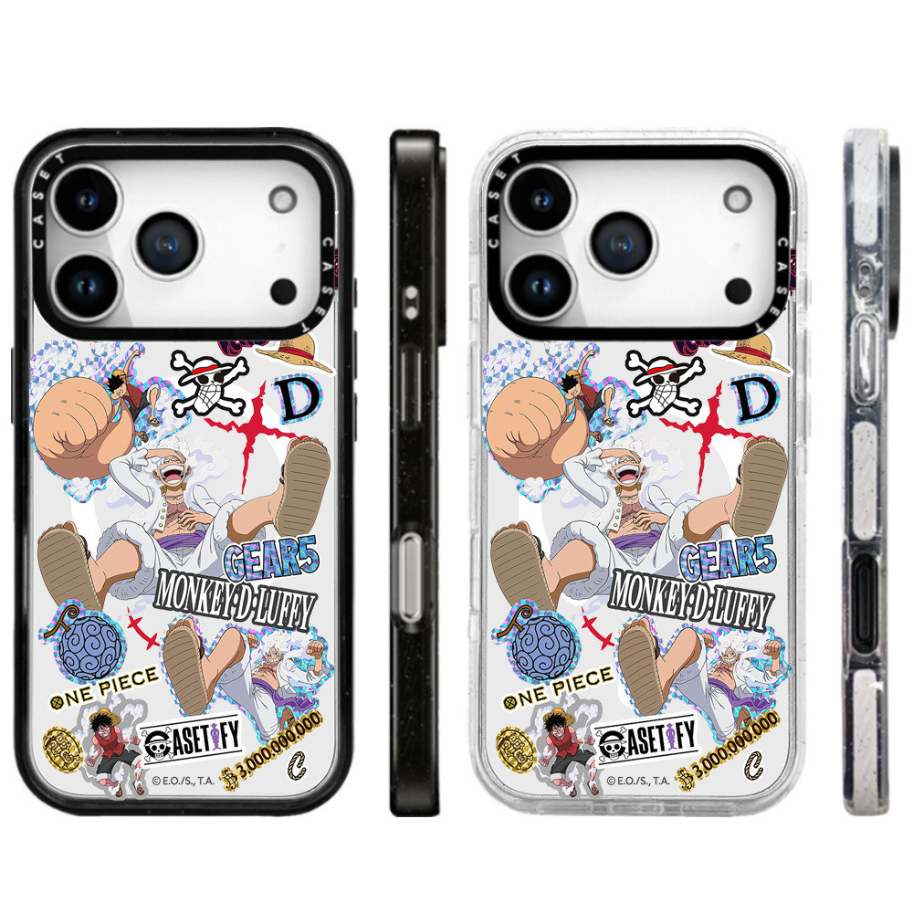 One Piece Monkey D Luffy ไร้สายชาร์จแม่เหล็กสําหรับ IPhone 17 Pro Max กรณี 17 AIR อะคริลิคใสฝาครอบ Hard กันกระแทกกันชนพร้อมบรรจุภัณฑ์