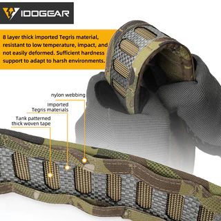 IDOGEAR Tactical Tegris Belt 2"หัวเข็มขัด 1000D Nylon Hard Lightweight MOLLE เข็มขัดยุทธวิธีปรับได้ 3442