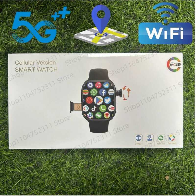 CD99 X smartwatch 2.29 นิ้ว AMOLED 5G LTE สมาร์ทวอทช์พร้อม 180 ° กล้องดิจิตอล GPS WiFi ซิมการ์ดสล็อต