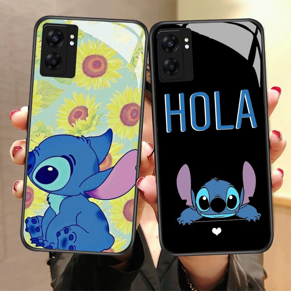 CK-71 Love Stitch HD แก้วสําหรับ OPPO A57 A77S A17 A36 A77 A57S A76 A96 Reno 10 13 Pro Realme C30S C