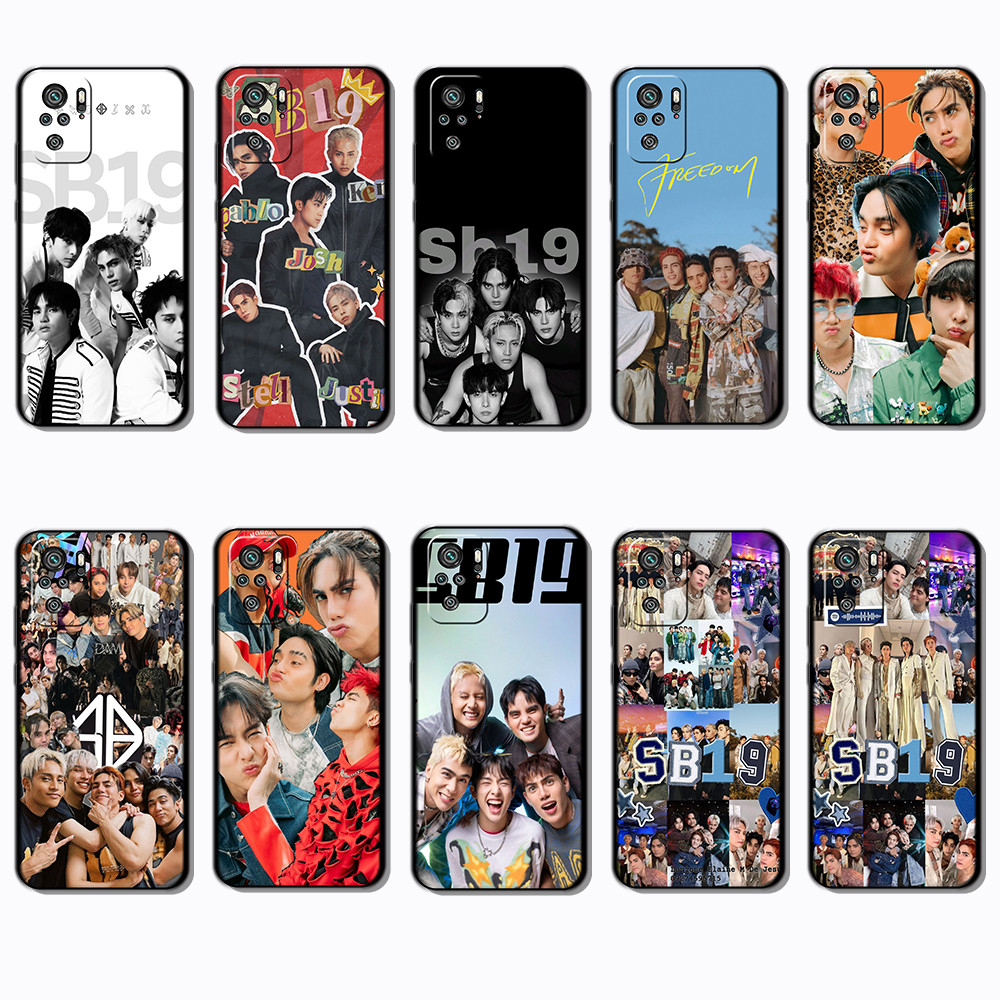 เคสโทรศัพท์สีดําแบบนุ่มสําหรับ Xiaomi Redmi Note 8T 9 Pro Max 9S 9T 10 10S sb19 ฝาครอบ