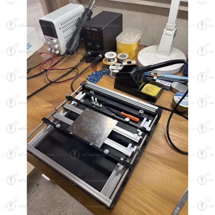 SMT Stencil Printer Manual Solder Paste Printing Machine 20x20cm Steel Stencil Workbench for PCB As