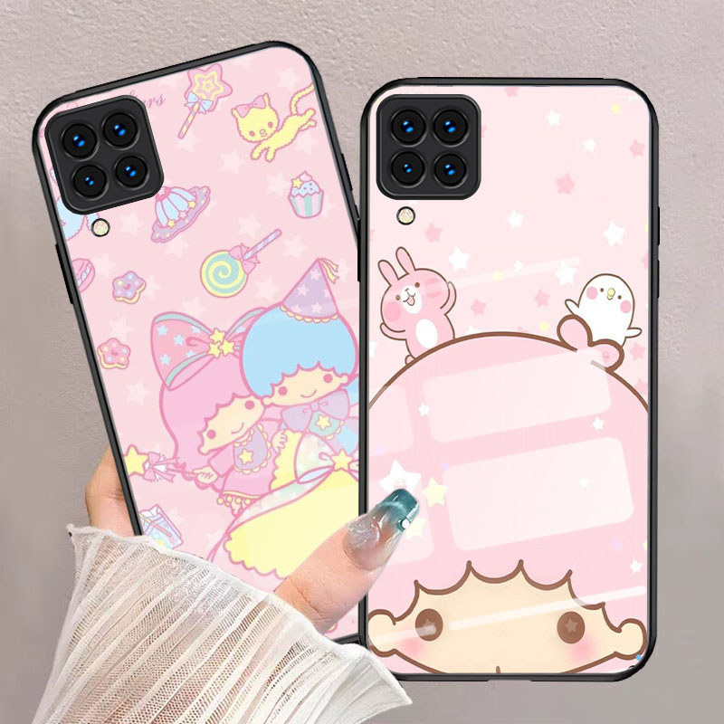 G-19 Little Twin Stars เคสกระจกนิรภัยสําหรับ Samsung A12 A22 M12 M32 5G Case