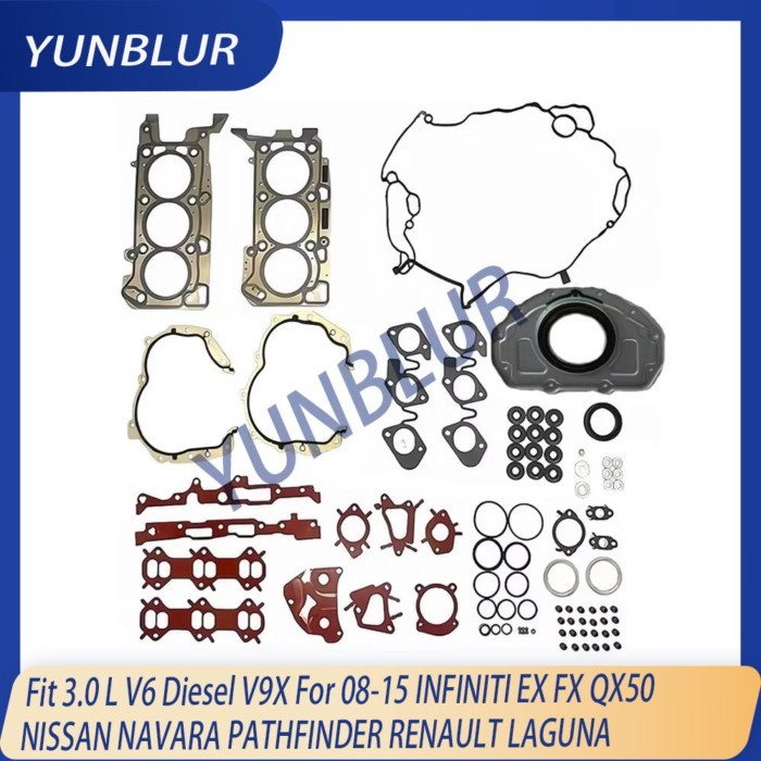 Engine Full Gasket Set Fit 3.0 L V6 Diesel V9X For 08-15 INFINITI EX FX QX50 NISSAN NAVARA PATHFIND