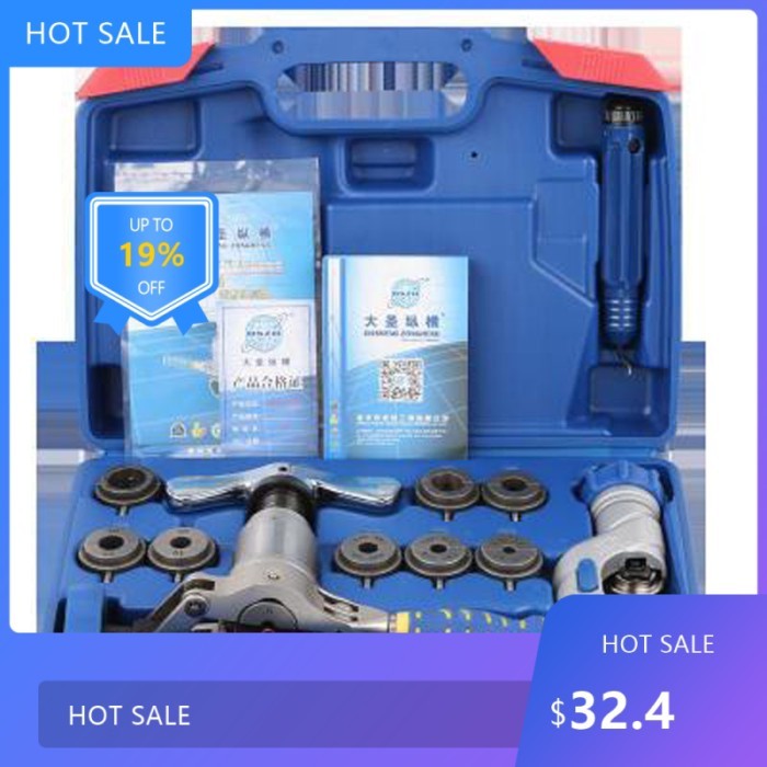 725Useful Brass Pipe Expander WK-519FT-L One-Piece Eccentric Copper Pipe Flaring Tool Kit for Refri