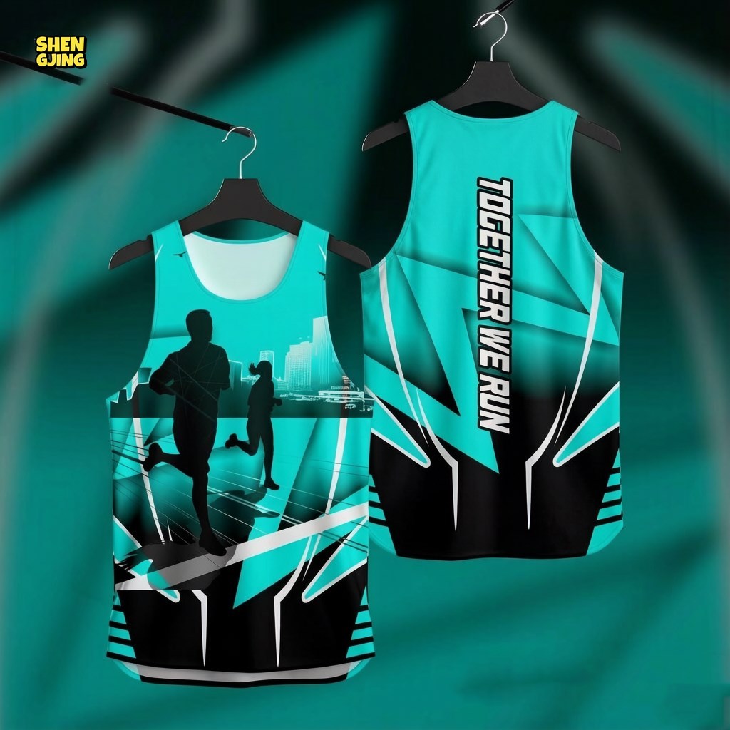 SHENGJING-Together We Run Runner Silhouette Running เสื้อกล้ามแห้งเร็ว