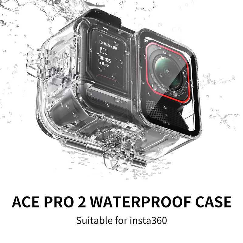 Protective Cover Underwater 45M Shell Dive Case for Insta360 Ace 2 / Pro Sports Camera Accessories