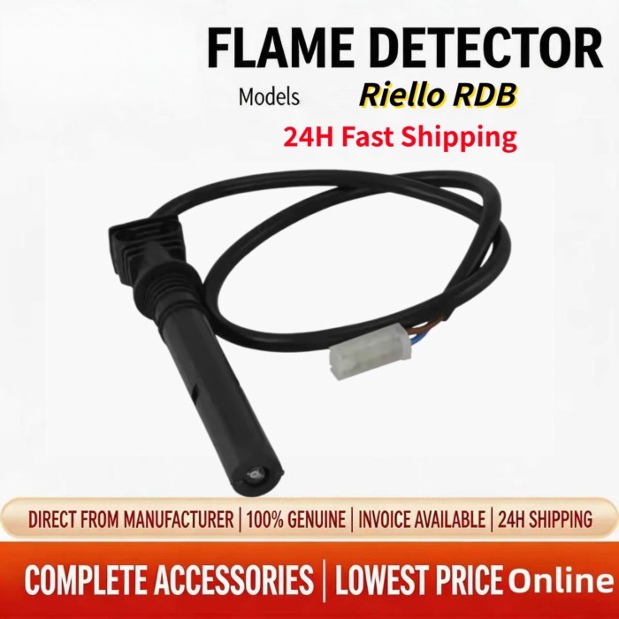BECKETT High Sensitivity Flame Photocell Sensor, Long Body Flame Detector Compatible with Riello RD
