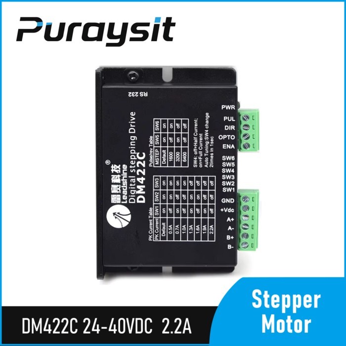 Puraysit Leadshine Stepper Driver DM422C CNC Digital Stepper Motor Driver 24-40VDC 2.2A