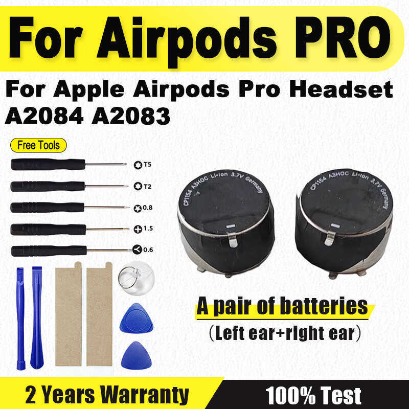 Cp1154 แบตเตอรี่ทดแทน 3.7V สำหรับ Airpods PRO A2084 A2083 A2190 แบตเตอรี่เปลี่ยนสำหรับ Airpods Air