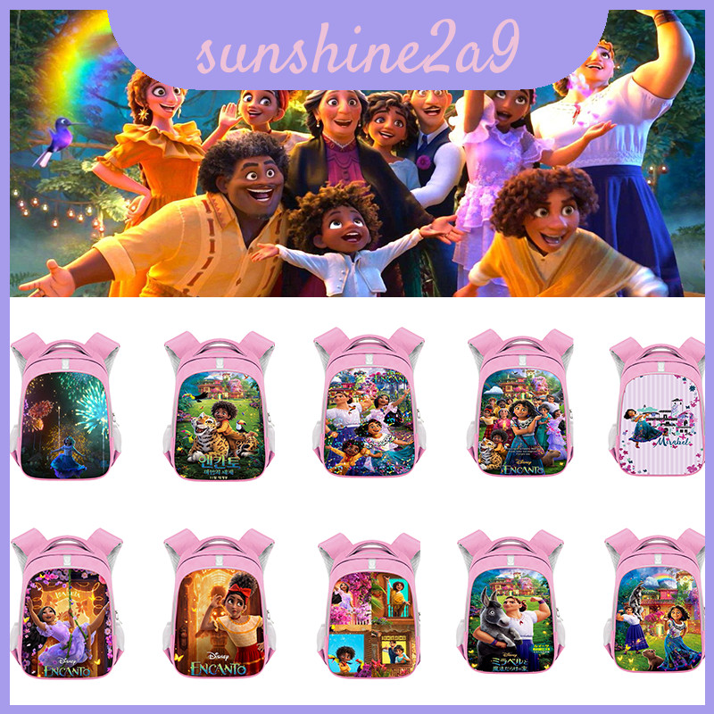 Mirabel Encanto Girls Backpack การออกแบบทํามือที่ไม่ซ้ําใครพร้อมพิมพ์ลายแฟชั่นรูปแบบ