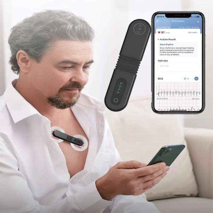ECG Monitoring ,Wearable Bluetooth EKG ,24h Real-time Dynamic ECG monitor,17 abnormal ECG patterns,