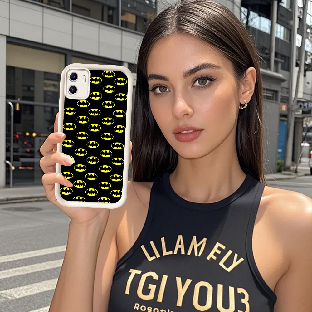 DE-4 สีดํา Batman ปลอก HP สําหรับ VIVO Y53s Y51 V21E Y31 Y33 V21 Y51A Y73 Y51S 2020 2021