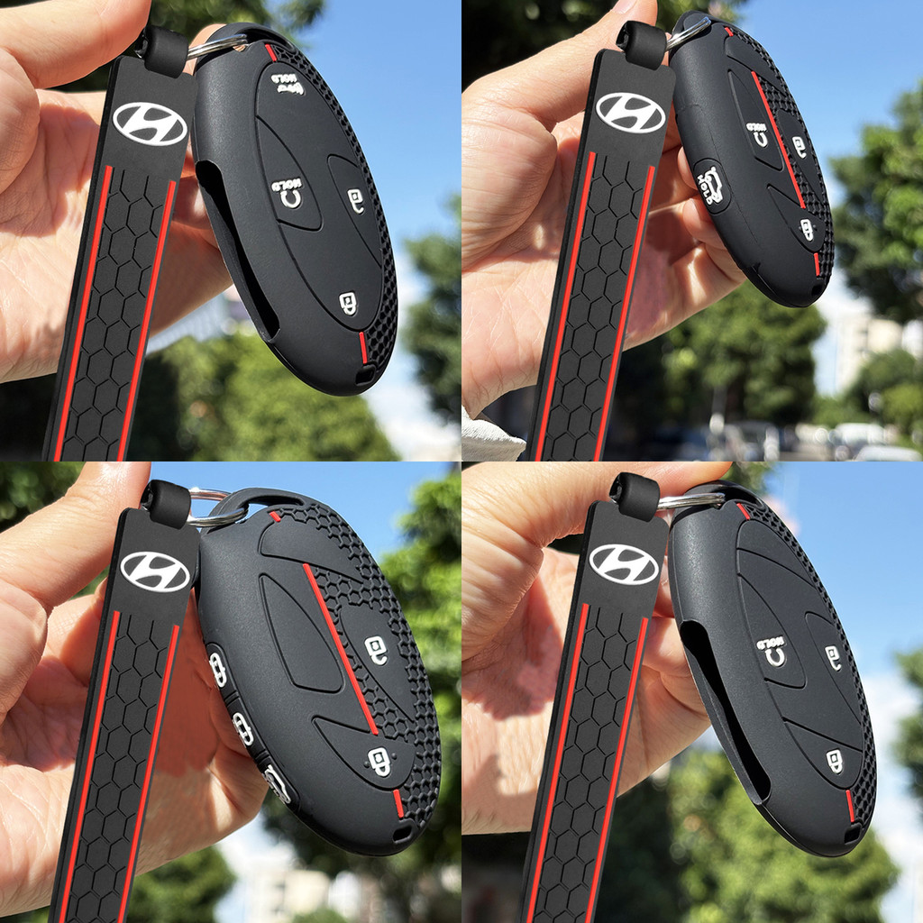ซิลิโคนกุญแจรถสําหรับ Hyundai Kona Ev N-Line Tucson 2025 Grandeur GN7 IONIQ 6 Santa Fe MX5 Garden Gl Remote Key ป้องกัน