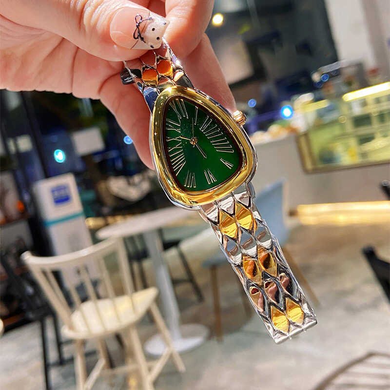 Mishali/Mishali งูหัวบรรยากาศแฟชั่น Niche สายเหล็กนาฬิกาสุภาพสตรี