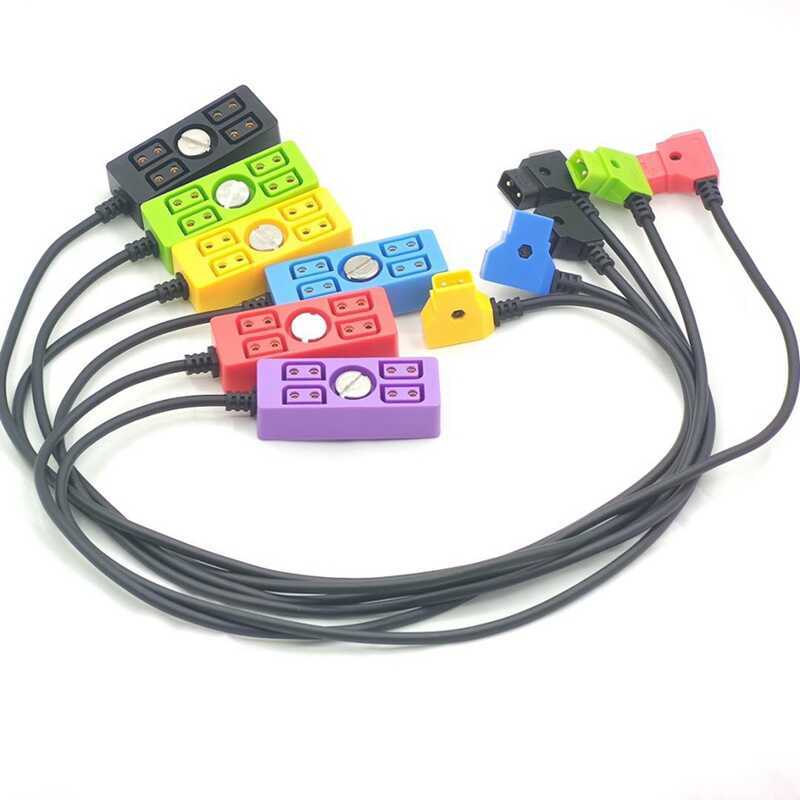 C D-Tap Splitter Cable D-Tap To 4D-Tap Camera Power Ply Splitter Cable For V-Mount Battery With 1/4