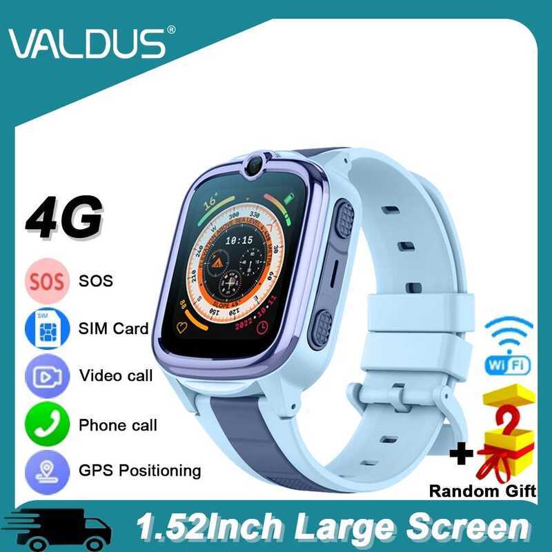 VALDUS 2025 ใหม่ VK59 4G นาฬิกาเด็ก HD Video Call SOS 0.3 Mpix กล้องซิมการ์ด WIFI ตําแหน่ง GPS เด็ก 
