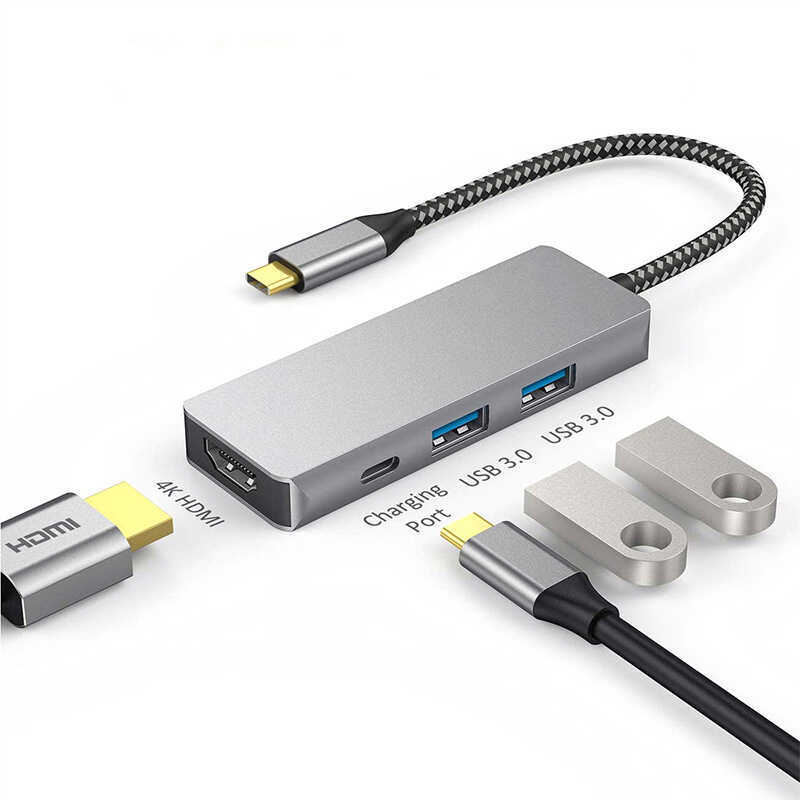 คุณภาพ type-C Docking Station Four-in-One 4K HD usb-c โน้ตบุ๊คมัลติฟังก์ชั่น Docking Station hub