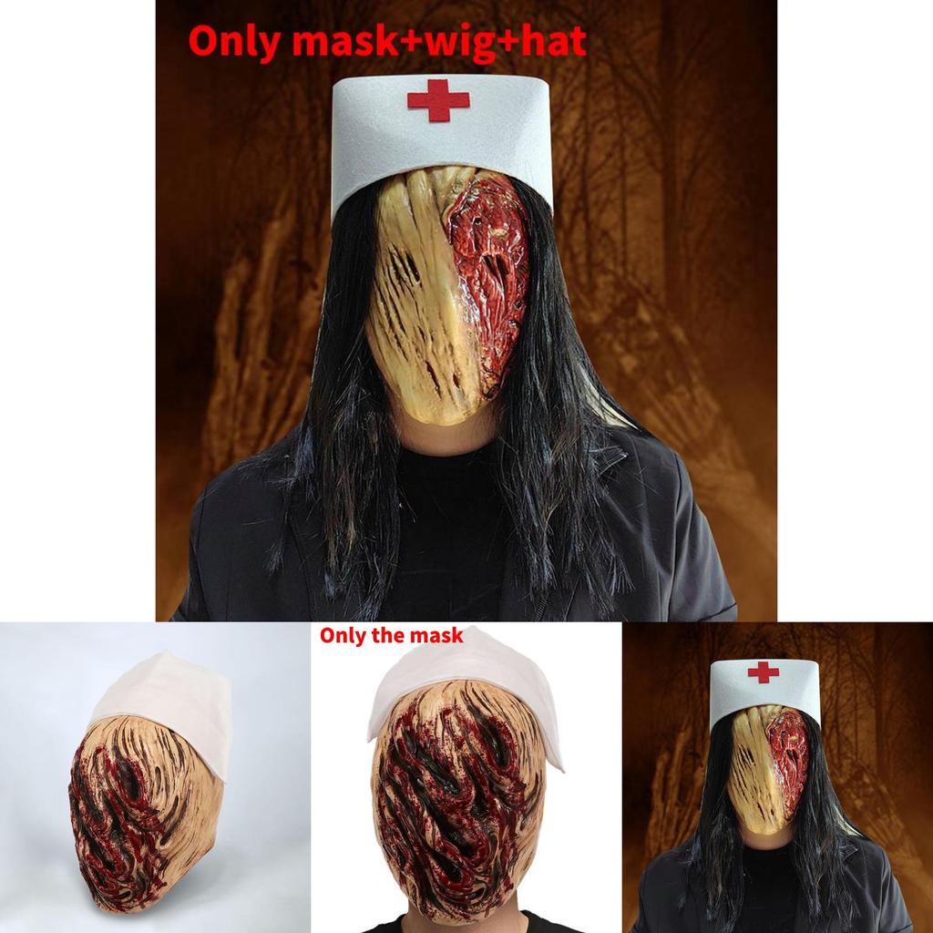 Hill Nurse Silent Latex เครื่องแต่งกายหน้ากากสําหรับคอสเพลย์และตกแต่งฮาโลวีน