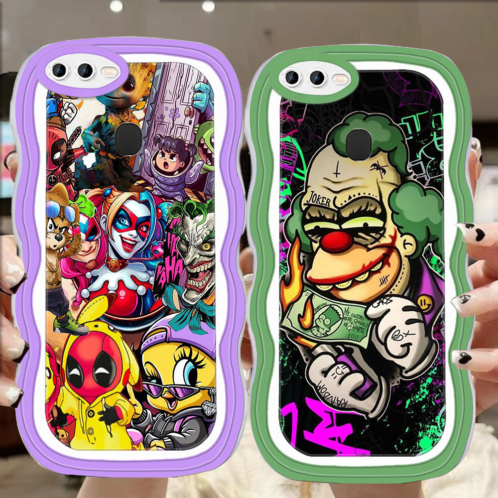 A-103 Joker TPU สําหรับ OPPO A12S F7 A12 A11K F5 A7 A7n F9 A5S Pro โปร่งใสกรณี
