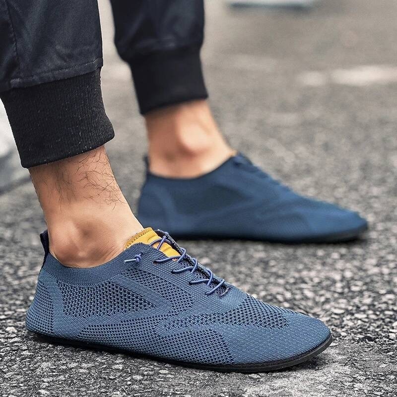 MAEDEF Men Shoes Mesh Breathable House Bedroom Slippers Thin Bottom Light Comfortable Solid Color Fl