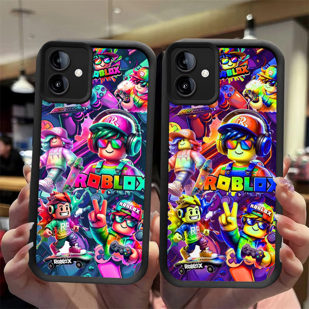 J-32 Roblox ดำขาวชมพูเคสโทรศัพท์หรับ VIVO IQOO Y02T U5 Z6 U5E Y75 Y02 Y02A 5G