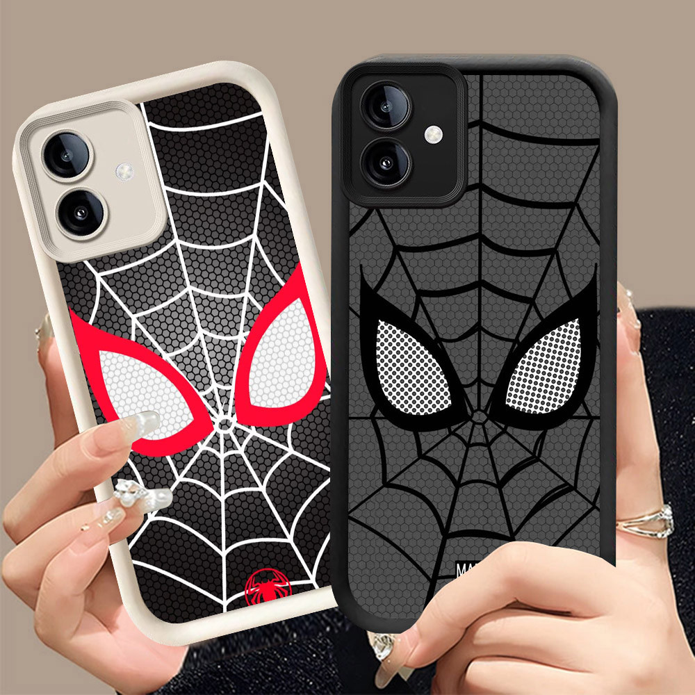 Q-19 Spider-man ขาวดำเคสโทรศัพท์หรับ Samsung A05 A07 A06 A04E A04 A03 5G ปกสีชมพู