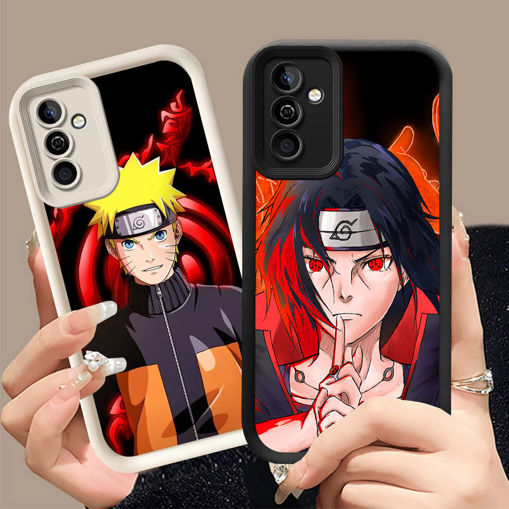 Q-26 Naruto ขาวดำเคสโทรศัพท์หรับ Samsung A54 A56 A36 A37 A55 A35 A16 5G ปกสีชมพู